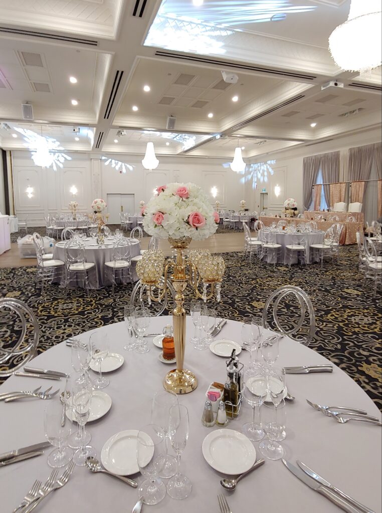 Pink Hydrangea Centerpieces