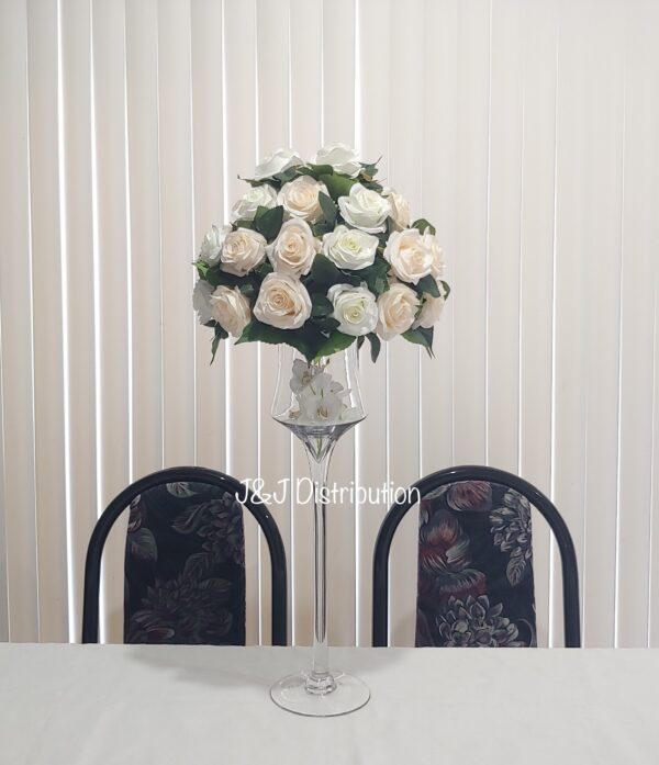 Silk Roses Flowers Centerpieces Rental